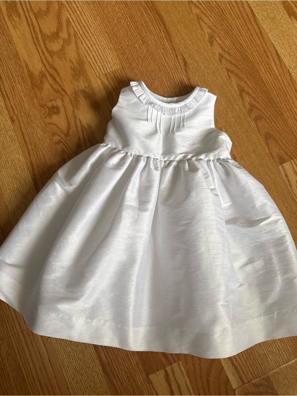 Little English Cream Satin Baby Dress